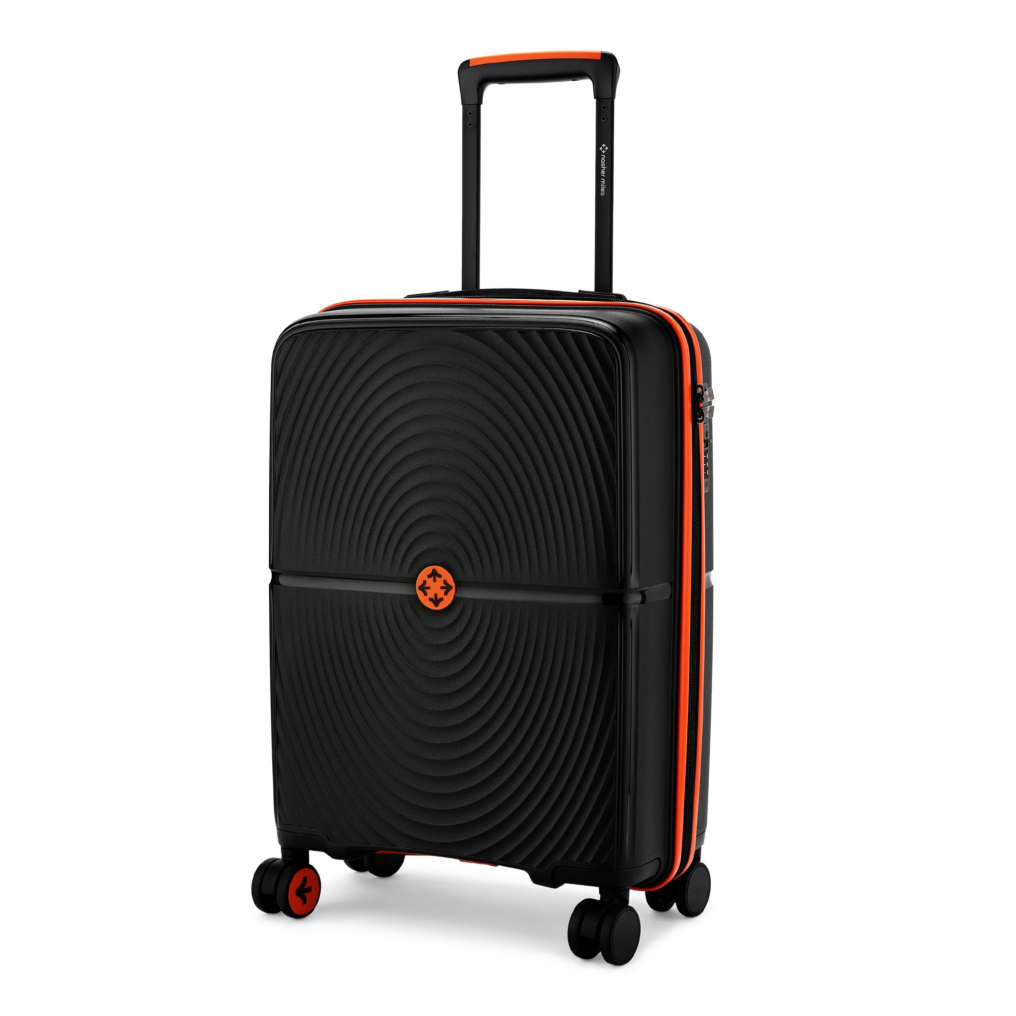 Bali Hard-Sided Polypropylene Cabin Luggage 20 inch | 55cm | 8 Wheels Small Trolley Bag for Travel | Suitcase (Black)