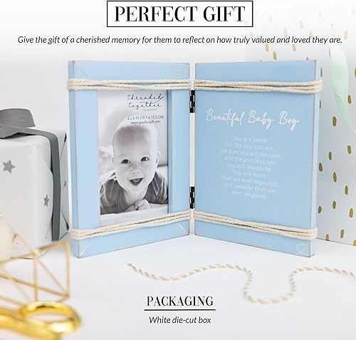 Miniatura 3 de Pavilion Gift Company - Baby Boy - Marco de fotos vertical de 4 x 6 pulgadas para baby shower, regalo para decoración de guardería, regalo