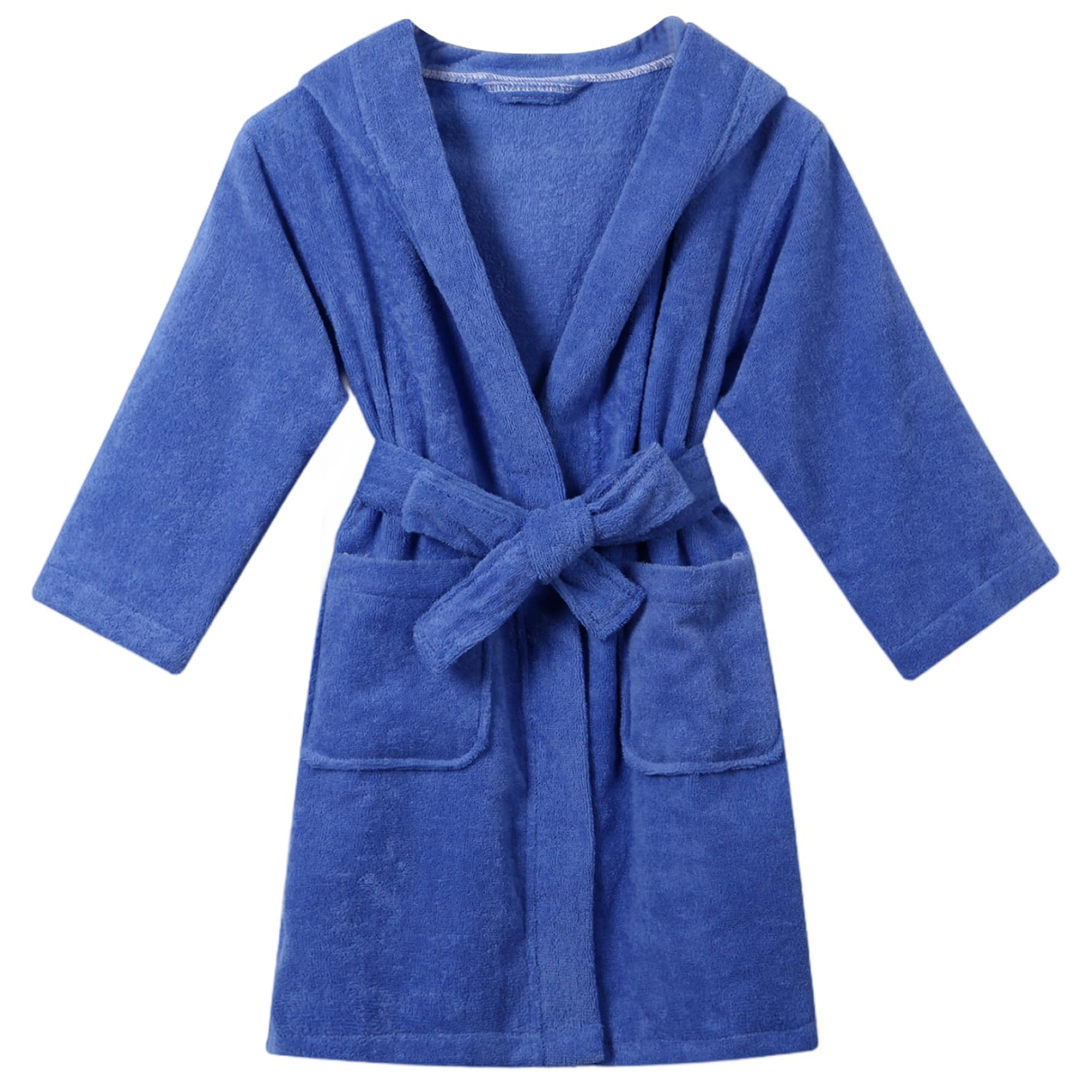 Peignoir fille bleu coton pour des matins doux à la maison