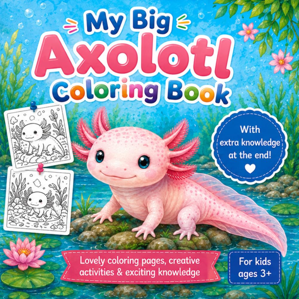 My big Axolotl Coloring Book (Maria Malstern - colorful animal adventures)