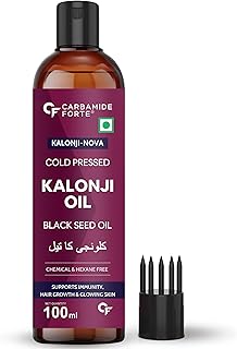 Carbamide Forte Kalonji Oil Cold Pressed | Black seed Oil For Hair Growth - Edible | 100 ml