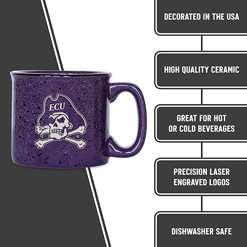 Miniatura 159 de Rico Industries NCAA Utah Utes - Taza de café personalizada de 12 onzas con logotipo grabado con láser profundo, taza de cerámica para acampar con