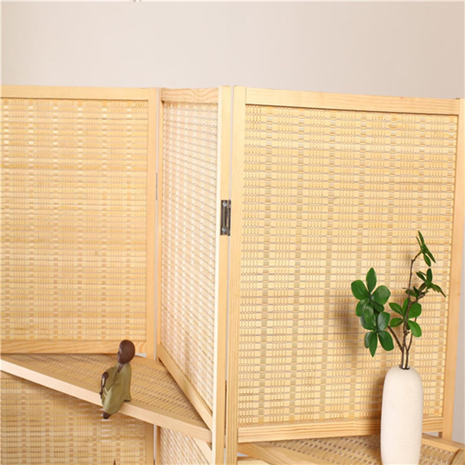 木製 パーテーション 衝立 屏風 2連 間仕切り 弘益 和風衝立 幅120cm 高さ101cm 桐製 天然木 （ 衝立 パーテーション