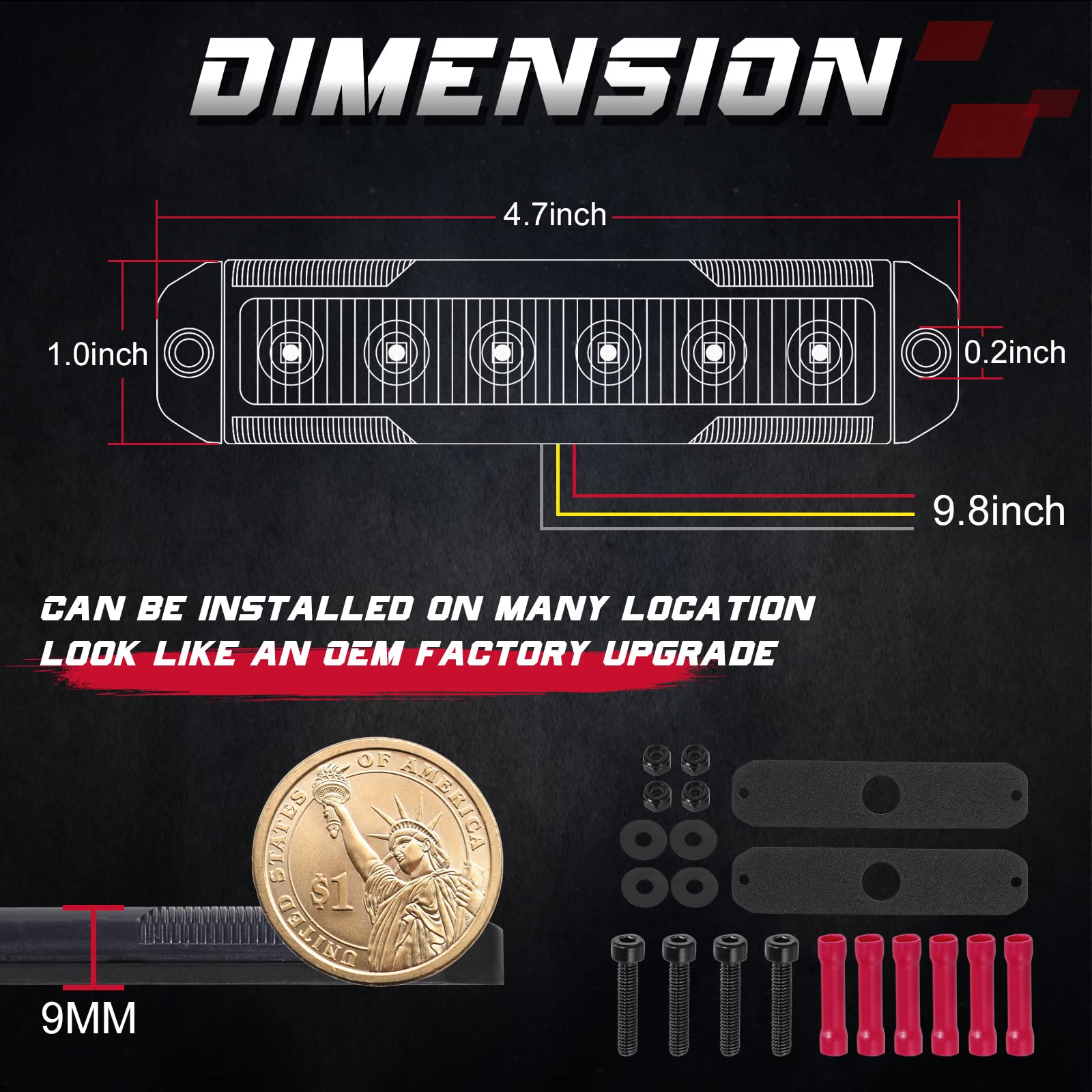 Luz LED de marcador lateral, 2 unidades, luz LED ámbar, luz indicadora de marcador lateral delantera y trasera para remolque, camión, camioneta, RV, barco, SUV 2