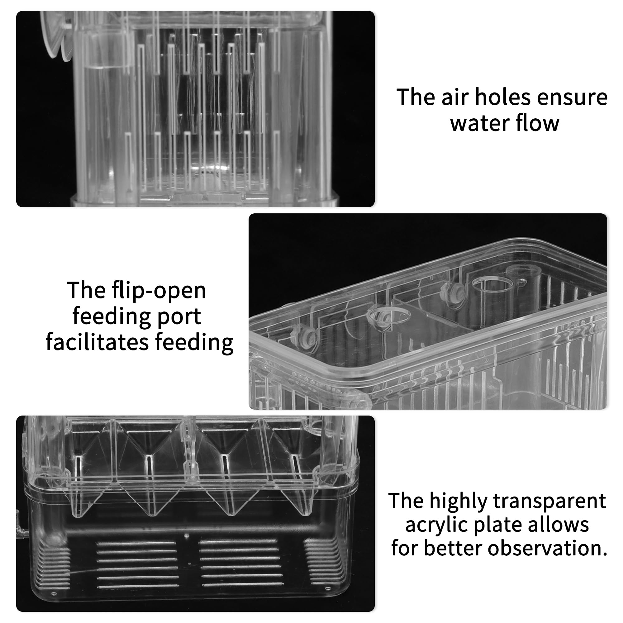 CAPASTEC Fish Breeder Box, Easy-to-Use Breeder Tank Divider, Breeder Box for Fish Tank Versatile Breeder System, XL, Clear, 1 Set - Image 3