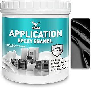 32oz Black Microwave Cavity Paint, Appliance Paint with Complete Tool Kit, High Gloss Zero VOC Fast Drying Coating for Metal & Plastic Kitchen Appliances