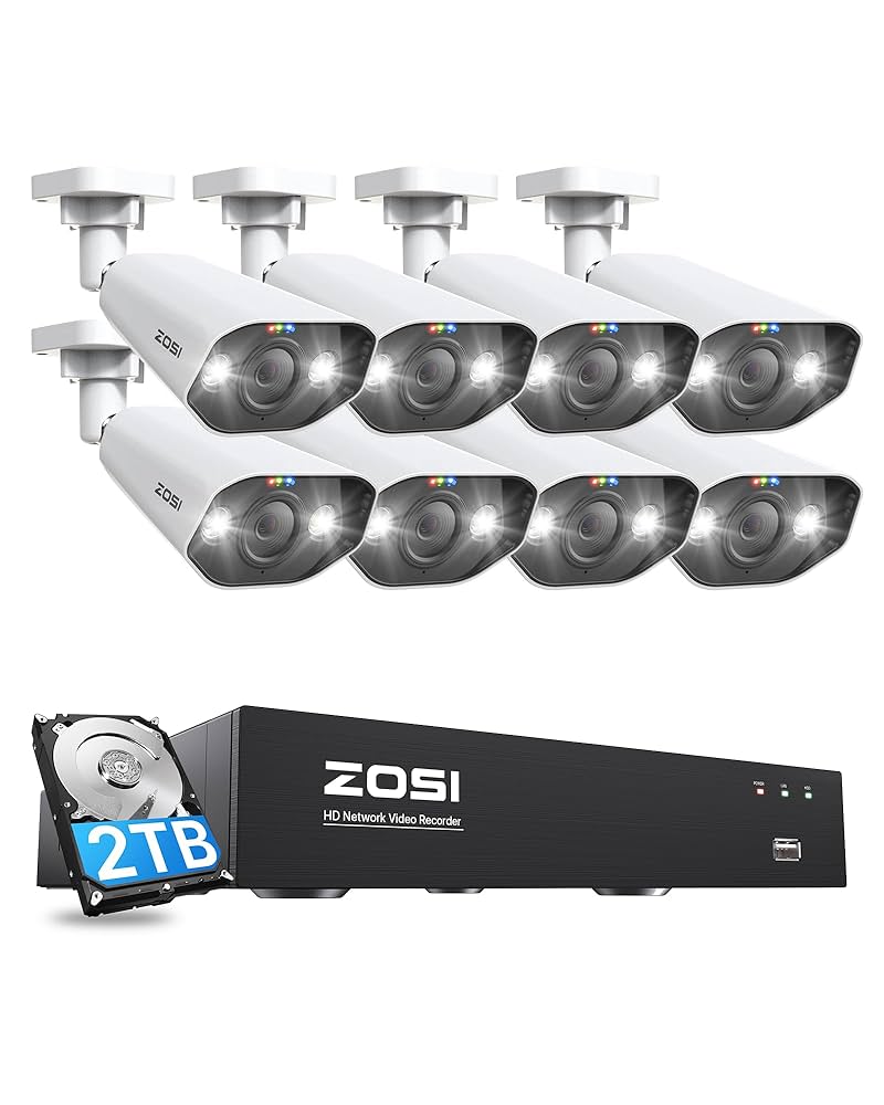 新品★ZOSI★800万画素★poe防犯カメラ2台★4K poe給電カメラ Amazon.co.jp: ZOSI 800万画素 防犯カメラ POE給電カメラ 屋内外