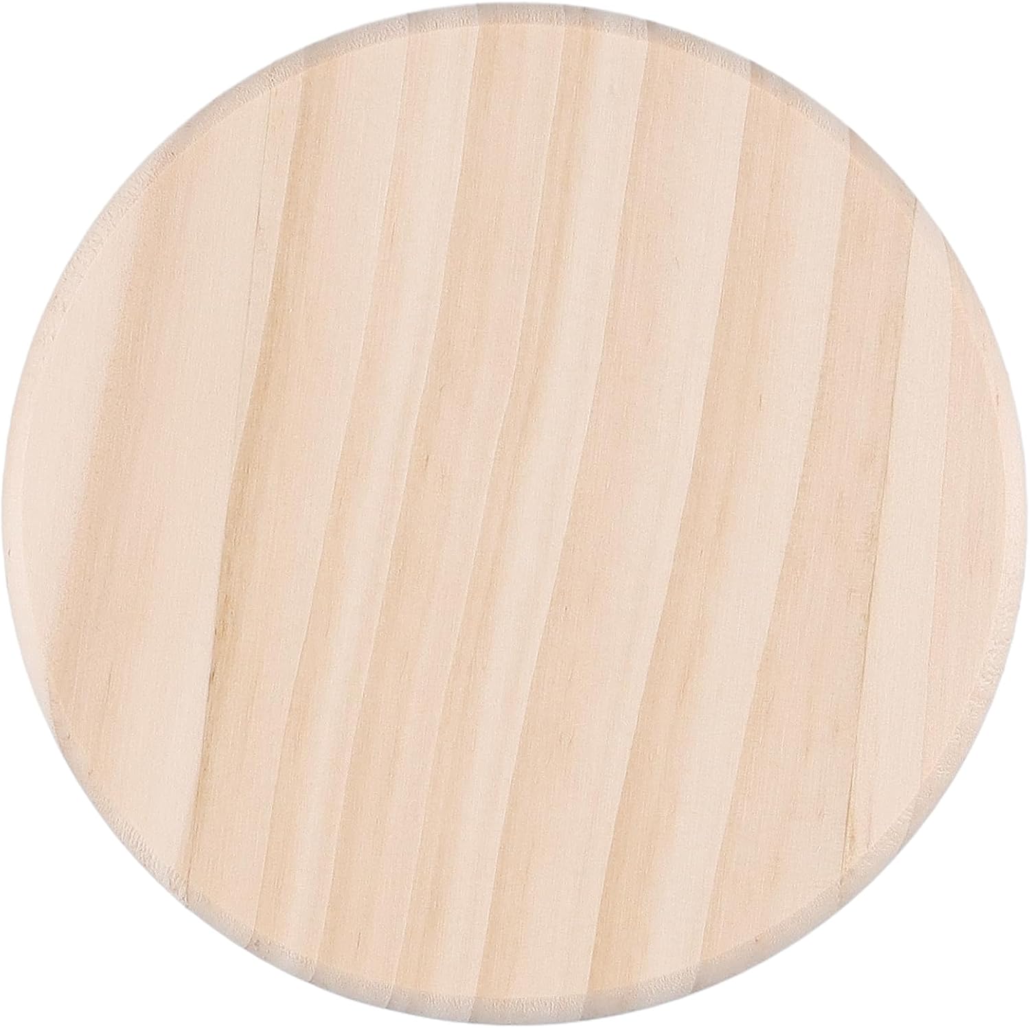 HOIGON 30 Pack 4x4 Inch Wood Drink Coasters, Round Wooden Craft Coasters with Non-Slip Dot Stickers for Coffee Table, Dining Table, Bar