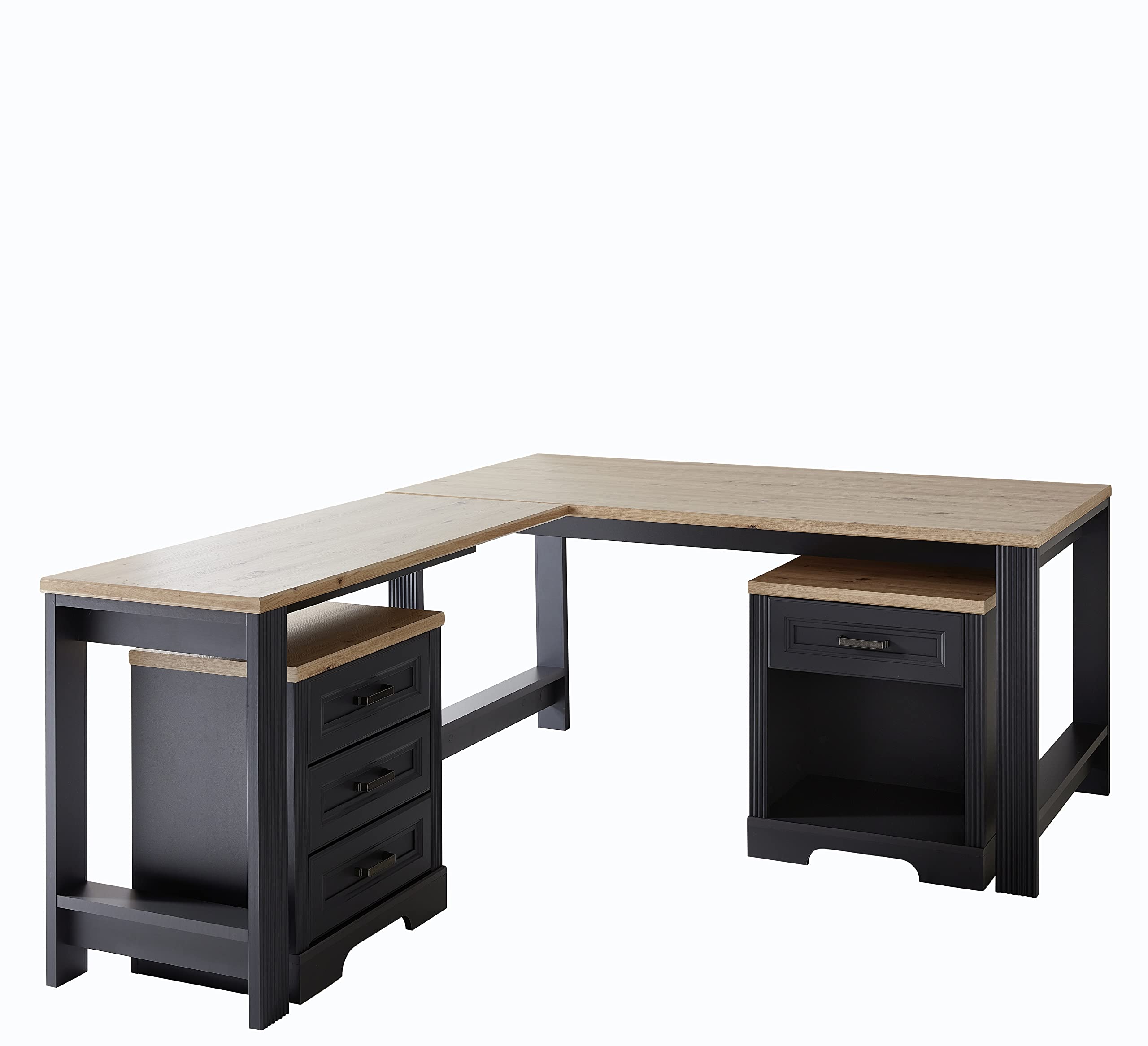 möbelando Büro-Set Bürokombi Arbeitszimmer Büroprogramm Büromöbel Jillana V (10-teilig)