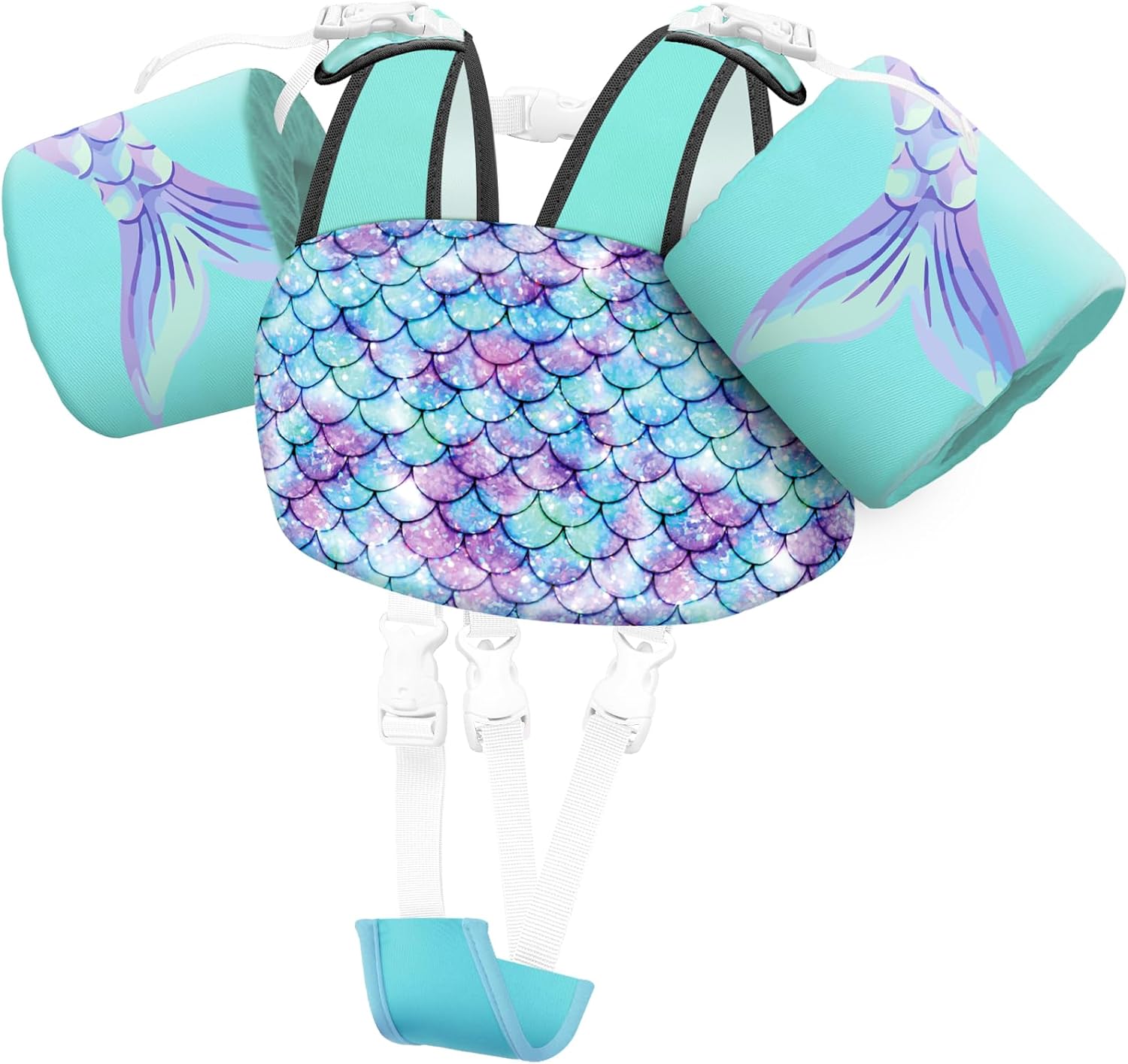 Vvinca Separable Toddler Swim Vest Fit 22-66 Lbs（2-6 Years）| 3 in 1 Toddler Floaties Pool Float & Arm Bands Boys and Girls, Adjustable Sturdy Safety for 2 3 4 5 6 Year