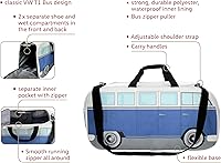 Vista 28 de BRISA VW Collection - Volkswagen Samba Bus T1 Camper Van Sport, gimnasio, bolsa de viaje, bolsa de lona con compartimento para zapatos y artículos