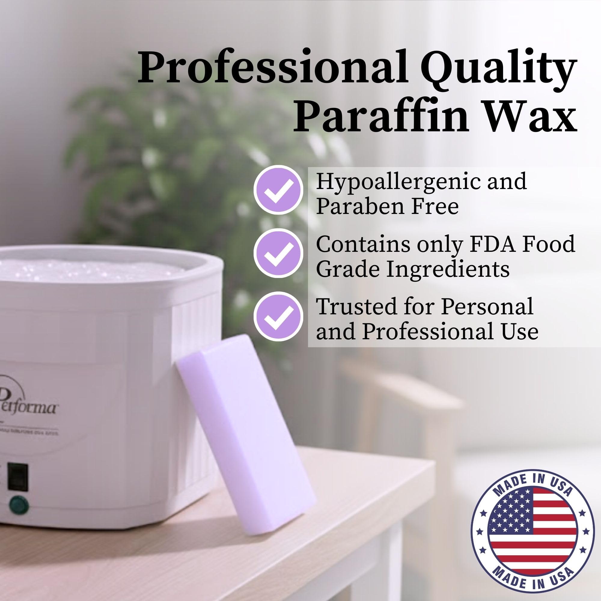 Performa Lavender Paraffin Wax Refill Blocks, 1 lb Case of 6