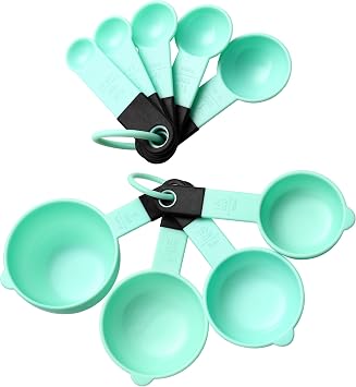 Spring Chef Magnetic Measuring Cups and Spoons Set of 9 - Mint