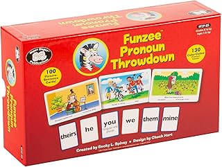 Super Duper Publications | FunzeeÂ® Pronoun Throwdown Fast Paced Card Game | Educational Learning Resource for Children