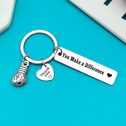 Vista 2 de Xiahuyu Boxing Gift Boxing Gloves Keychain Thank You Gift for Boxer Boxing Coach Appreciation Gift Boxing Lover Gift