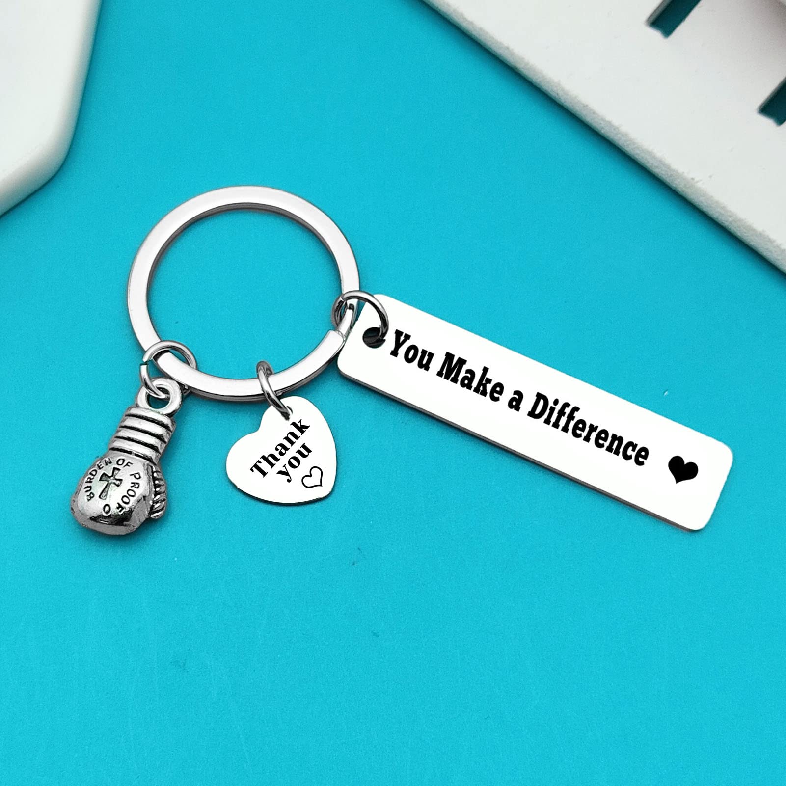 Xiahuyu Boxing Gift Boxing Gloves Keychain Thank You Gift for Boxer Boxing Coach Appreciation Gift Boxing Lover Gift
