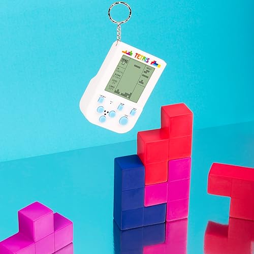 Miniatura 9 de Llavero Tetris - Juego de arcade portátil retro para niños y adultos. Juego tradicional con 15 niveles de juego retro que incluyen juego y sonidos