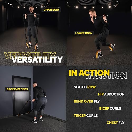 Miniatura 7 de Tube Resistance Bands for Working Out Men and Women - Exercise Bands Resistance Bands Set, Resistance Band Bar, Handles, Ankle Straps, Foot Straps