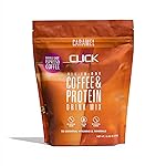 Click Coffee Protein Powder | Double Shot Espresso | 16g Protein | 23 Essential Vitamins | Low Calorie Meal Replacement | 150mg Caffeine | Gluten Free | No Artificial Flavors or Colors | Caramel
