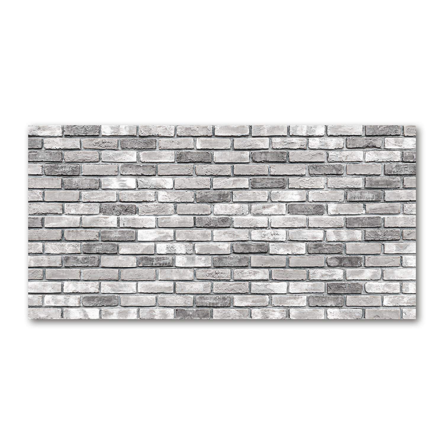 Impression sur Verre Mur De Briques Gris Cache-misère Idéal Cuisine et Salon