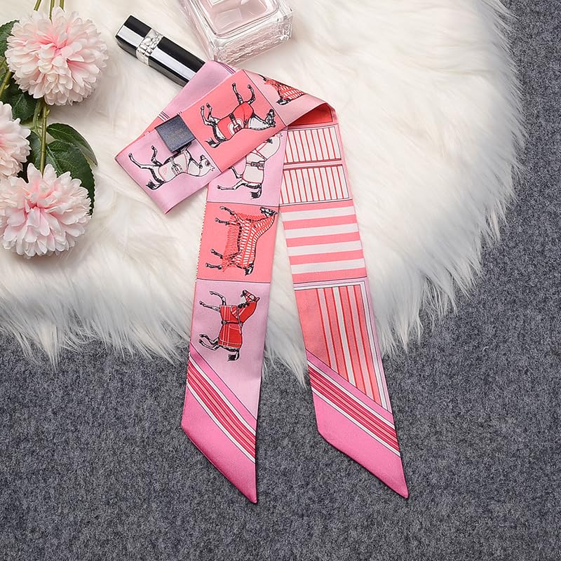 Image of Pure Mulberry Silk Scarf - Lightweight Neckerchief，Packed Handbag Band Hair Neck Scarves for Fashion Gifts