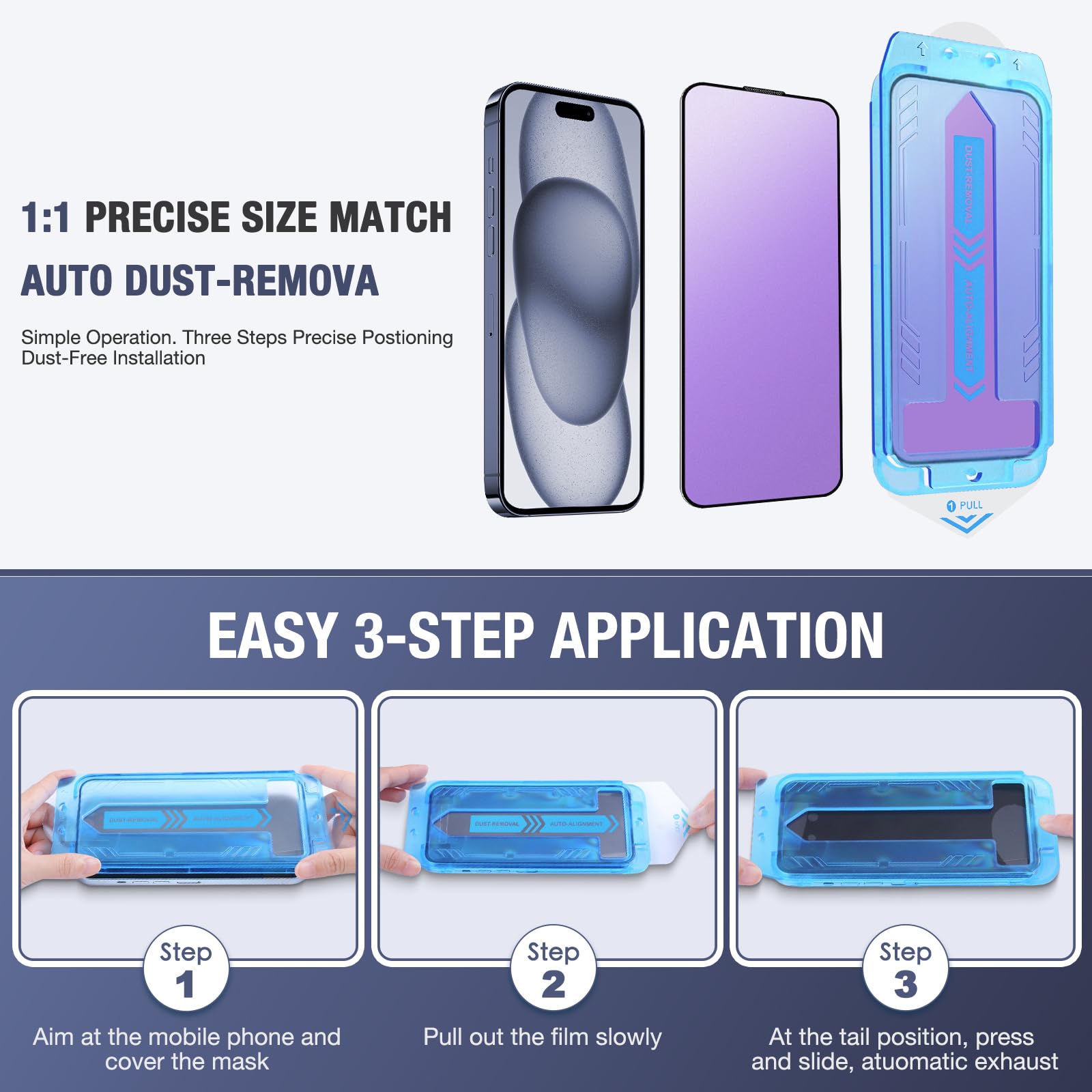 2-pak matowych ochraniaczy ekranu do iPhone'a 12 Pro Max, szkło hartowane 9H, pełne pokrycie, ochrona przed odciskami palców, automatyczne usuwanie kurzu, bez pęcherzyków powietrza, łatwa instalacja