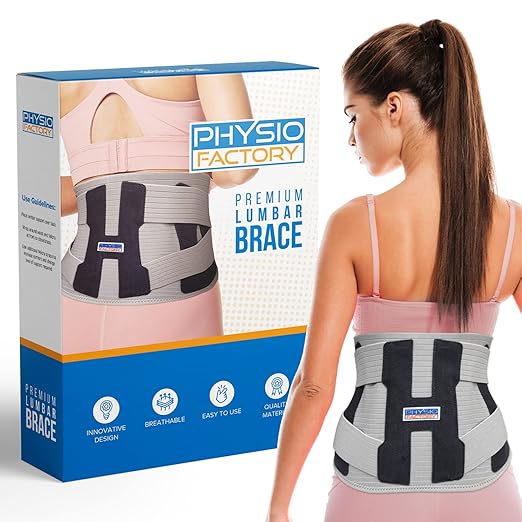 Premium Lumbar Back Brace for Low Back Pain, Disc Herniation, Disc