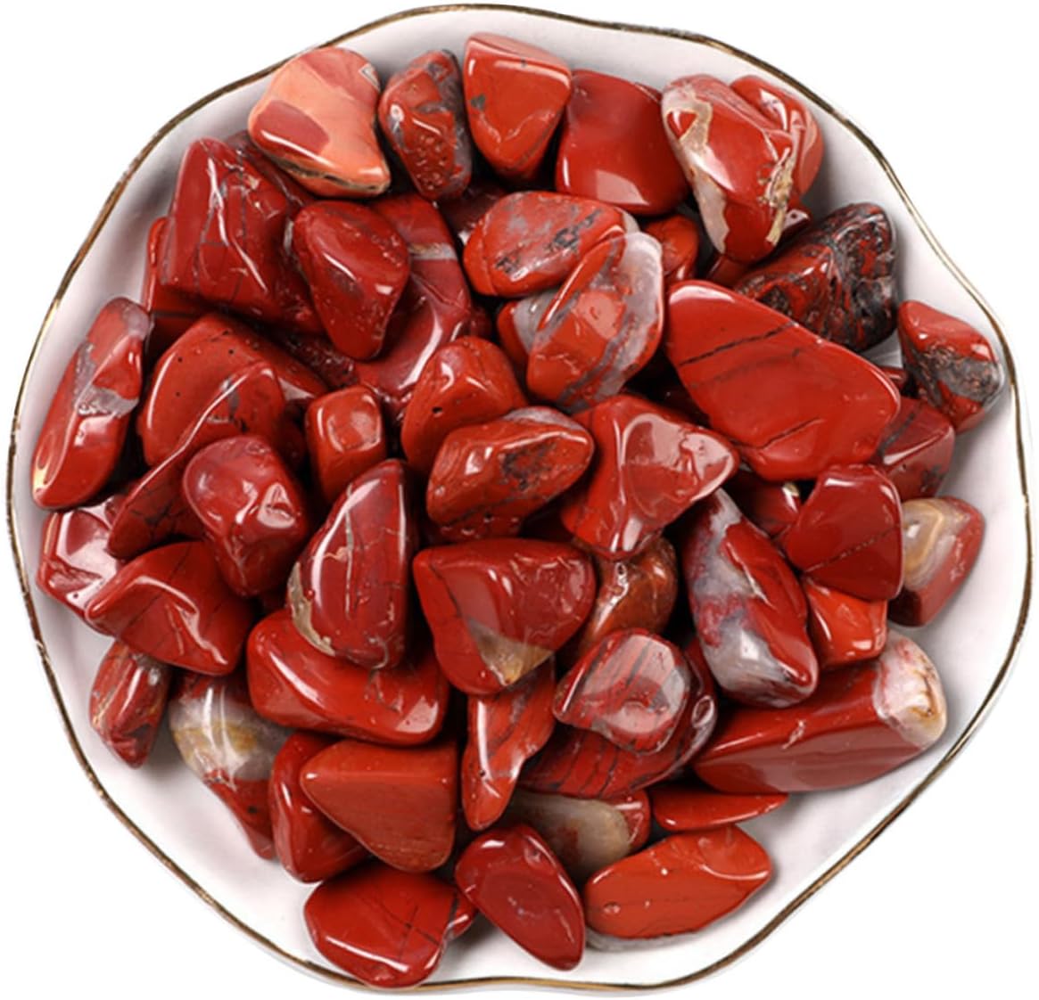 Toyvian Red Jasper Aquarium Gravel Stones 7-9mm Bulk Fish Tank Rocks Natural Terrarium Rocks Decorative Landscaping Gravel for Aquatic Pets