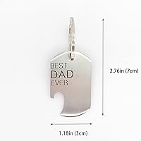 Vista 7 de Keychain BEST DAD EVER Gift Bottle Opener cute keyring Stainless Multitool as Cool Bottle Opener Car Keyring for Men
