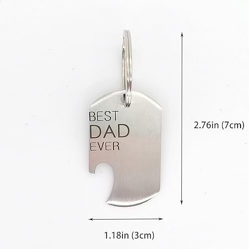 Miniatura 7 de Keychain BEST DAD EVER Gift Bottle Opener cute keyring Stainless Multitool as Cool Bottle Opener Car Keyring for Men
