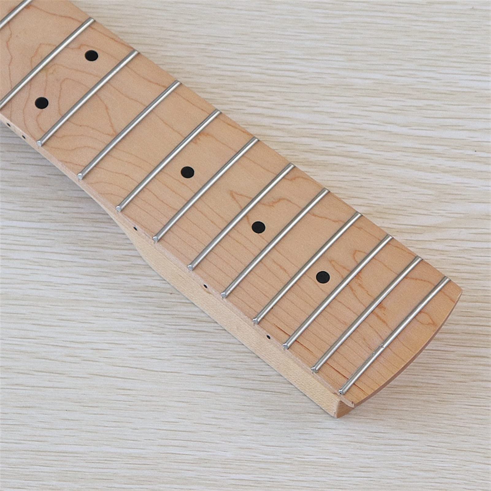 FLFL Collo per Chitarra per Basso Elettrico A 5 Corde in Legno Naturale Matte 21F 7.5 Cm Larghezza Manico Chitarra incompiuto