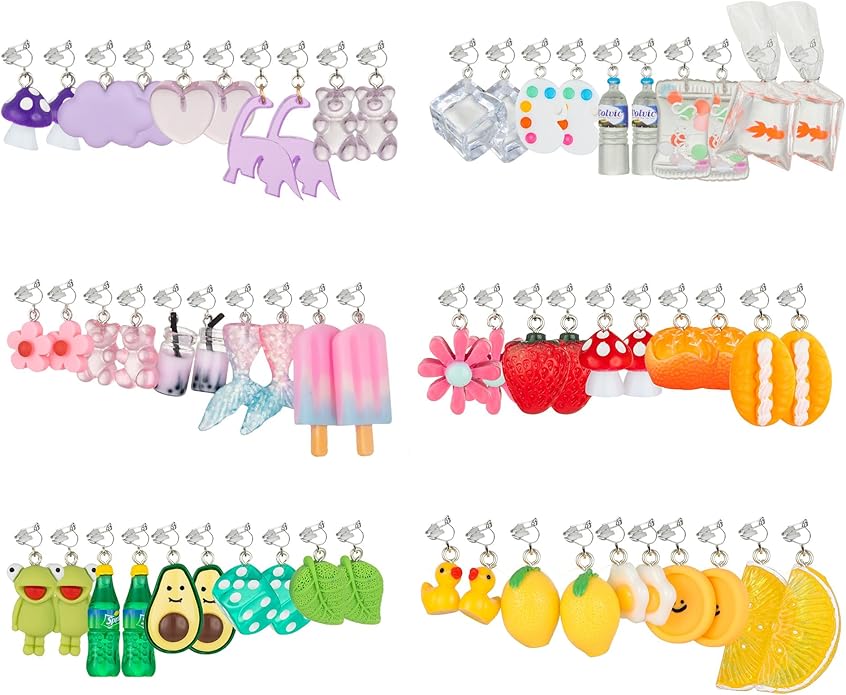30 Pairs Weird Cute Funny Fun Dangle