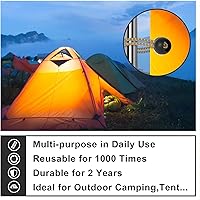 Vista 4 de Cuerdas elásticas de bola de 4 pulgadas, 50 piezas de lona, resistentes para toldo, para camping, refugio, carga, pantalla de proyector, postes