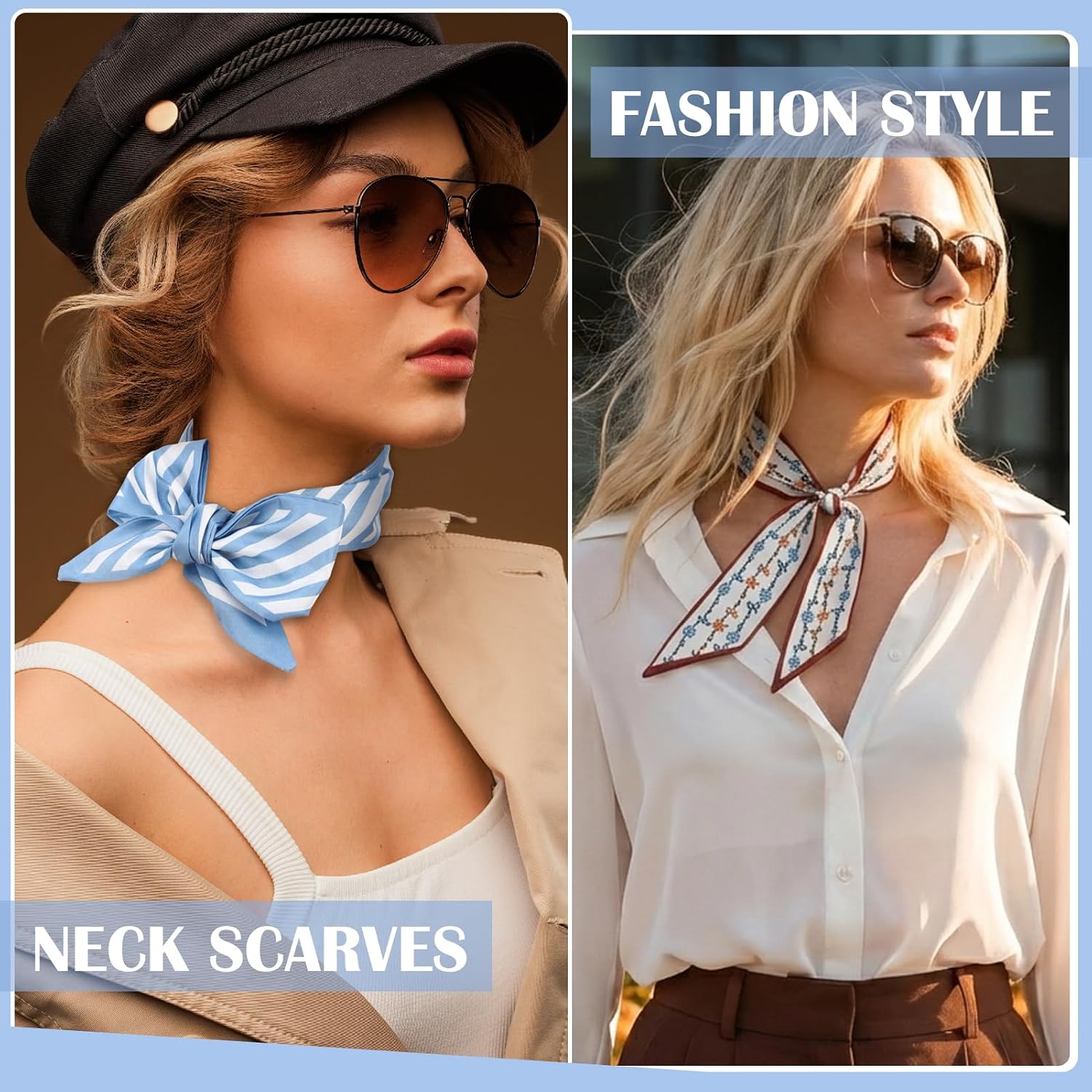 Fashion Scarves for Women Multifunctional Purse Scarf | Boho Neck Scarves for Headband Bag Belt Hair Accessories Soft Lightweight Retro Style Wrap for Daily Wear Travel Gift