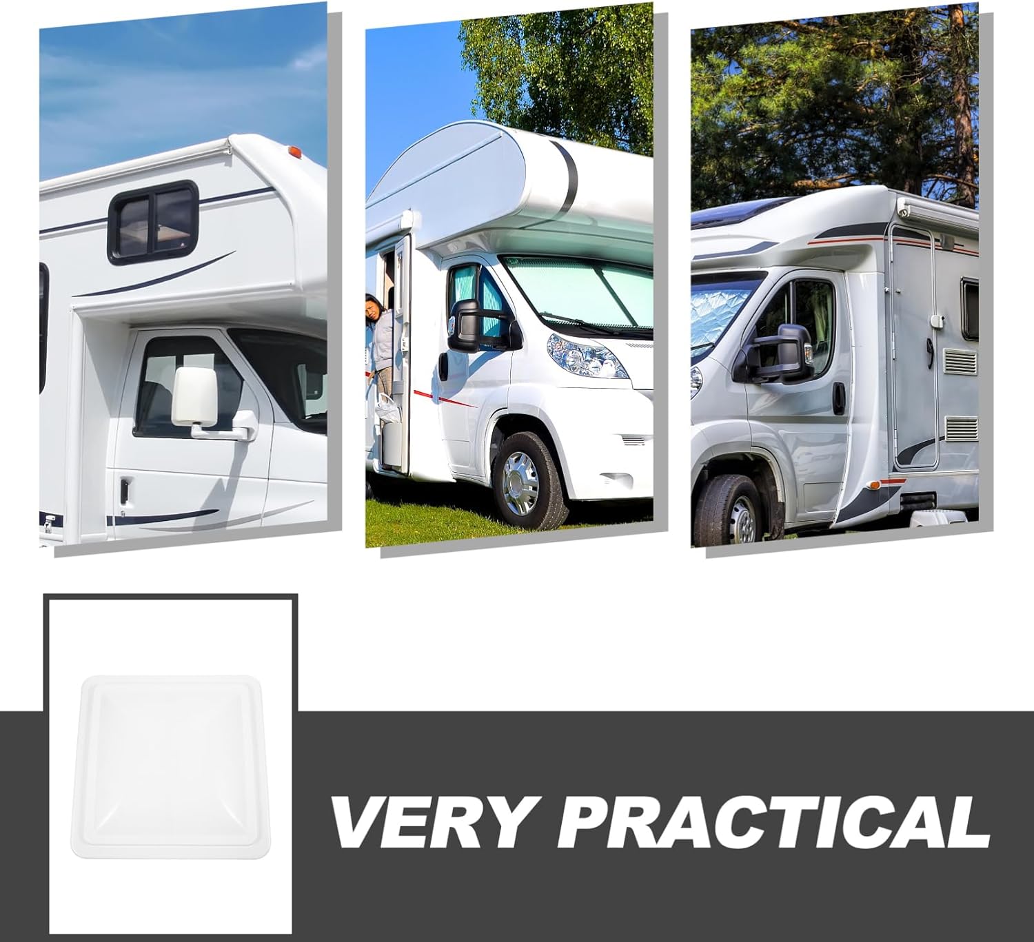 Unomor Rv Vent Cover Roof Ventilation Cover for Rvs Easy Installation Modified Vent Hood Excellent Airflow for Fresh Interior Versatile Fit