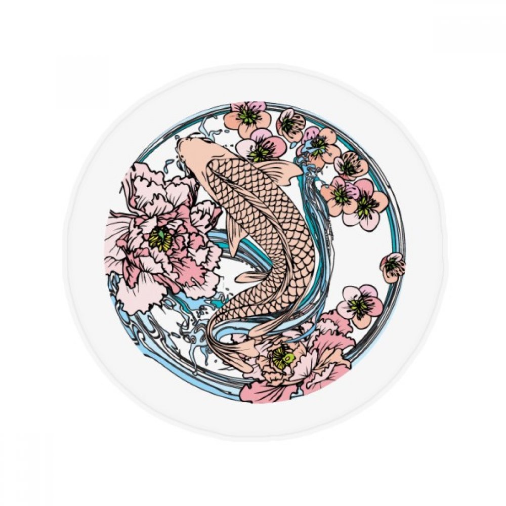 Tapis de cuisine géométrique rond pour un salon moderne
