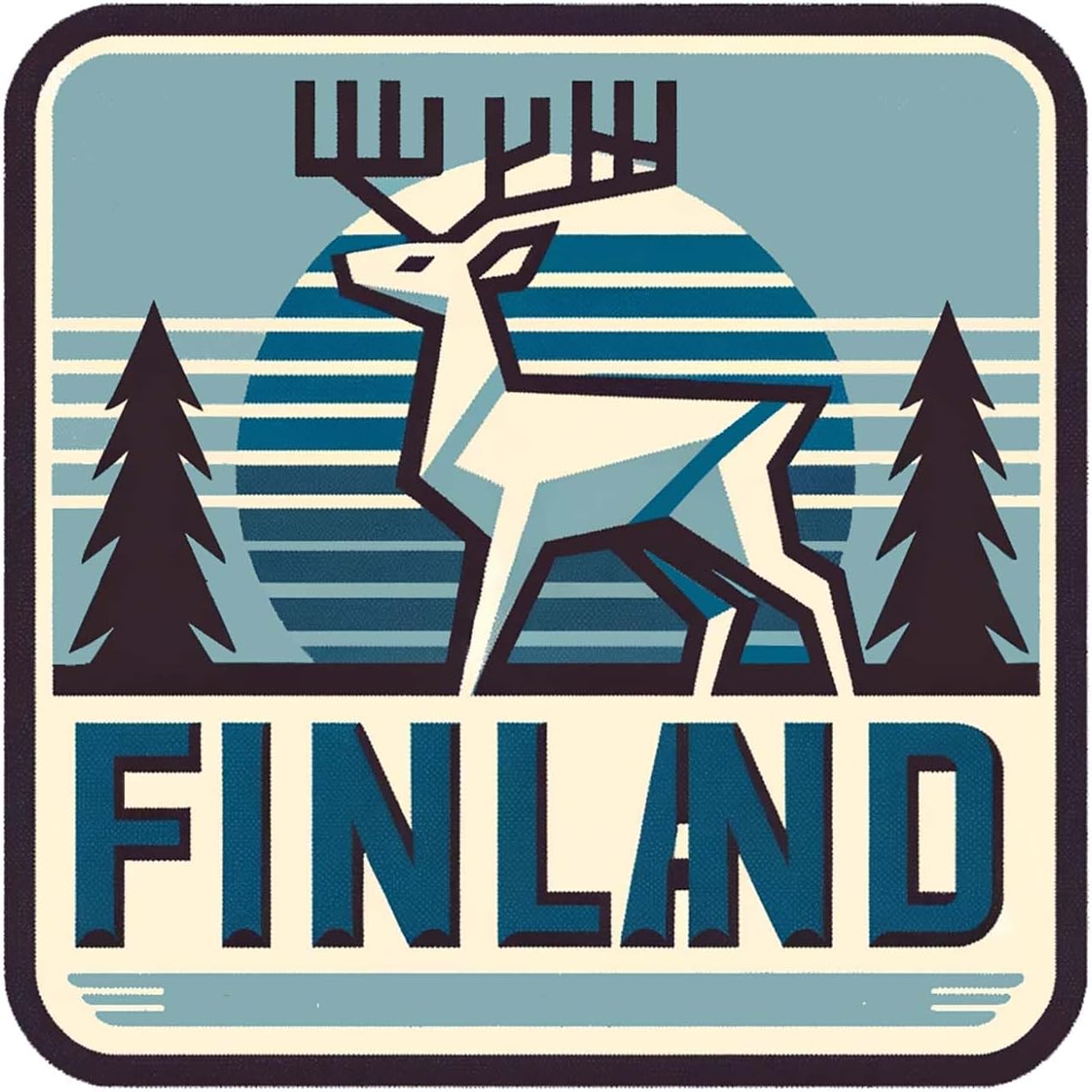 Vagabond HeartFinland Sticker - Finland Weatherproof Vinyl Decal - Finnish Souvenir