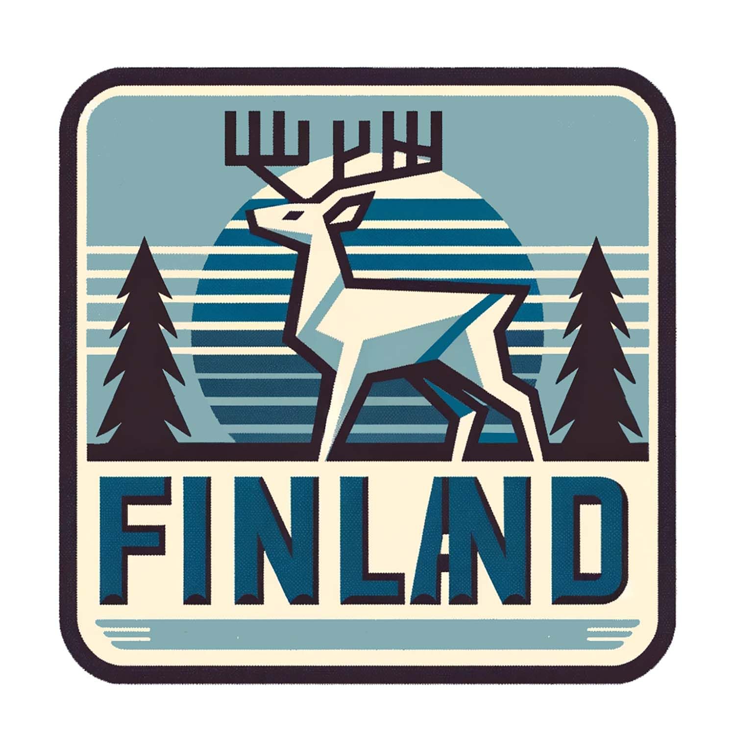 Vagabond HeartFinland Sticker - Finland Weatherproof Vinyl Decal - Finnish Souvenir