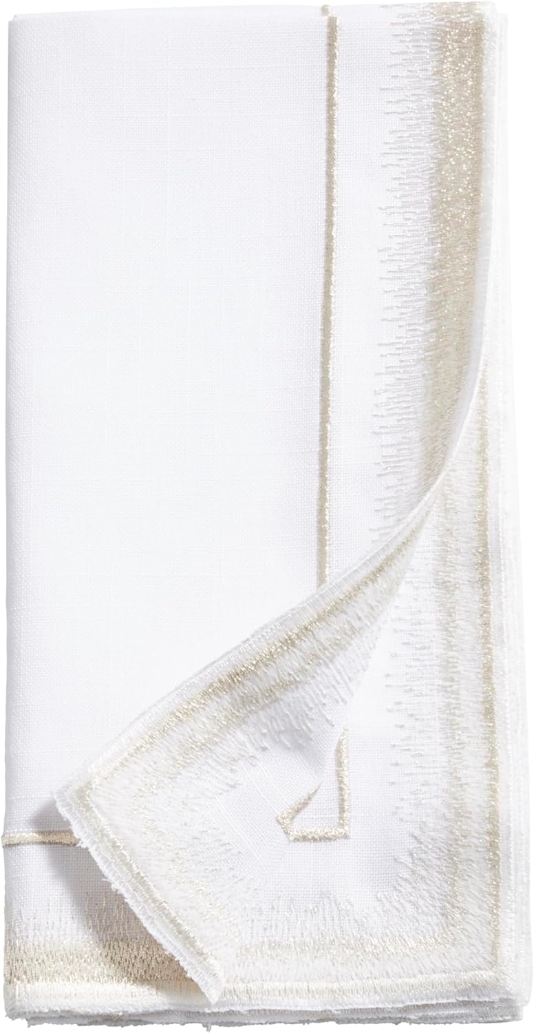 Elegant Embroidery Detail Napkin (Set of 4)