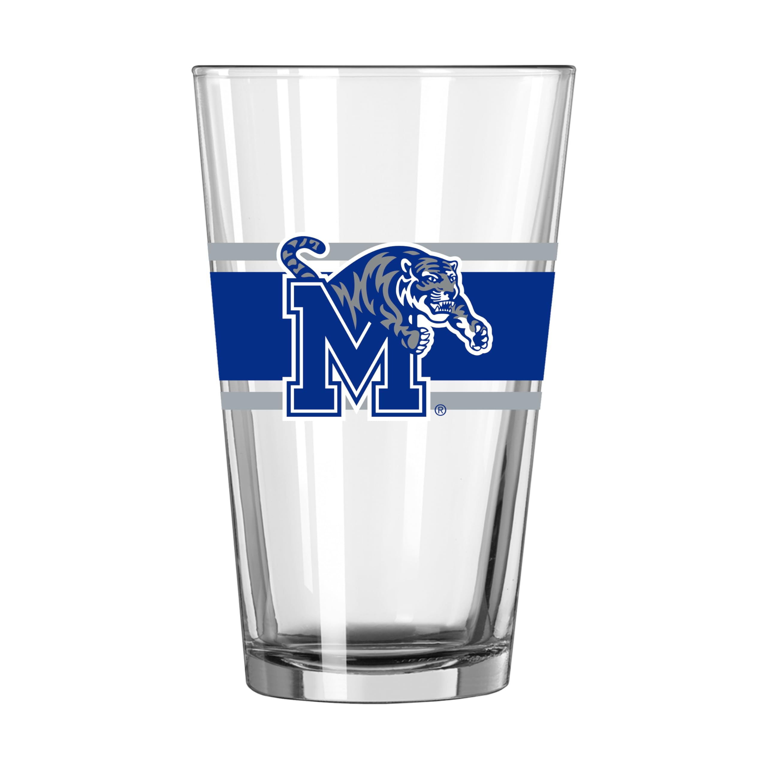 Logo Brands NCAA 16 oz Pint Glass - Durable Glass With Bold Team Color– Chip-Resistant Rim Drinkware For Fans, Tailgates, Home Bars &amp; Everyday Use
