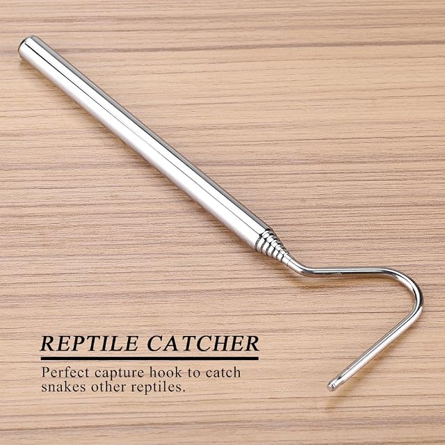 Foto 5 de 8 de Gancho de captura de serpiente Acero inoxidable Telescópico extensible Recogedor de serpiente Gancho…