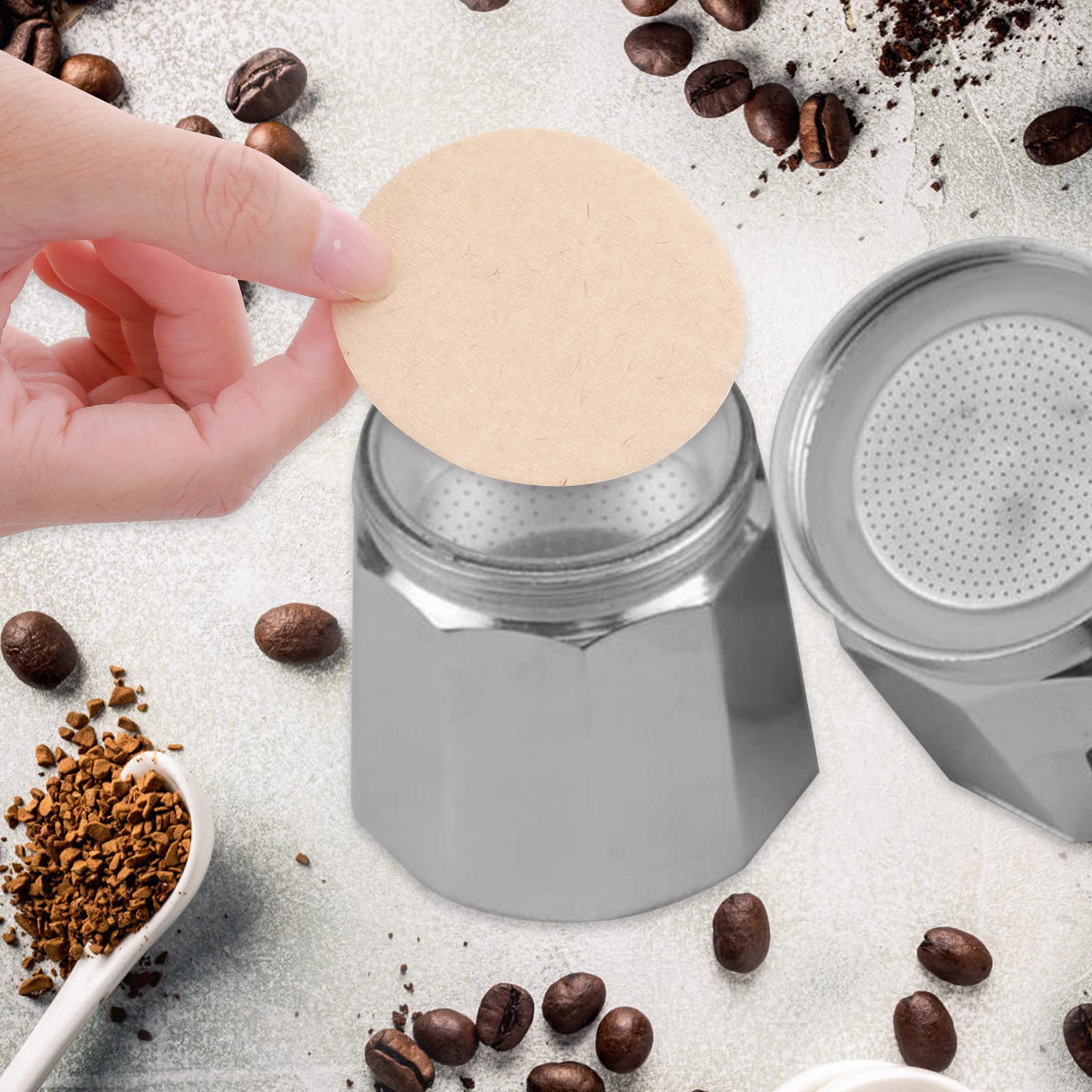 400 STKS Ronde Koffiefilterpapier Maken Thee Kwalitatieve Filterpapier Wegwerp Filter Papier Chemie Filter Papier Wetenschap Niet Gebleekt Filters Papier voor Aeropress Moka Pot 60mm, Wit 400 STKS Ronde Koffiefilterpapier Maken Thee Kwalitatieve Filterpapier Wegwerp Filter Papier Chemie Filter Papier Wetenschap Niet Gebleekt Filters Papier voor Aeropress Moka Pot 60mm, Wit