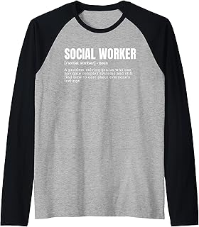 Funny Social Worker Problem-Solving Genius Definition Occupa Raglan Baseball Tee