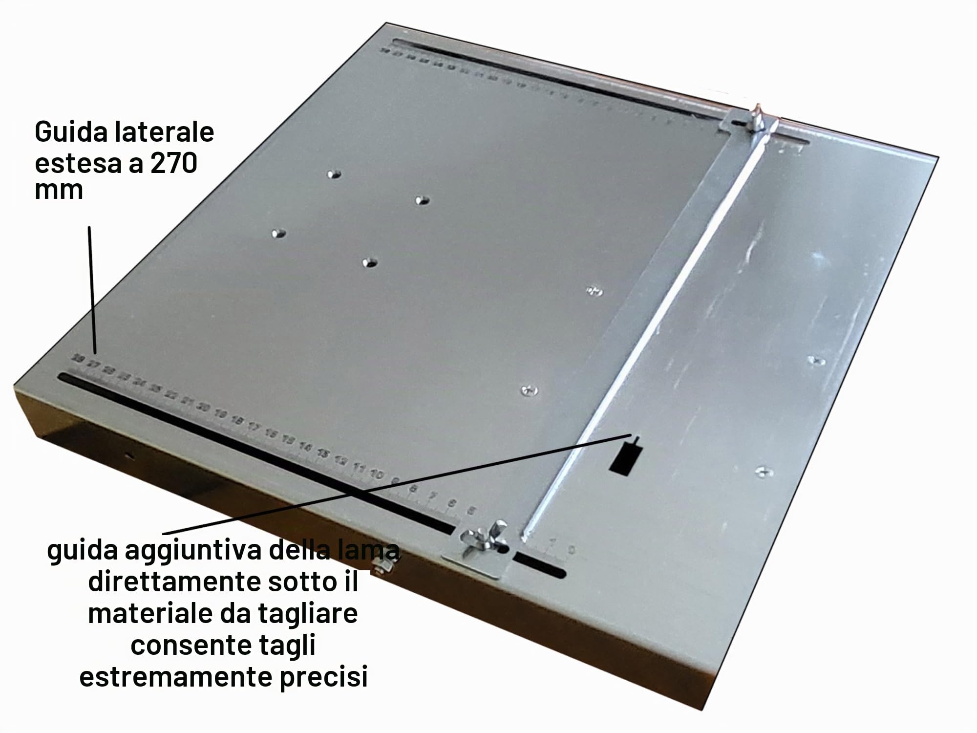 Guida per lama da sega Trenn-Biber per sega a gattuccio come tavolo da taglio