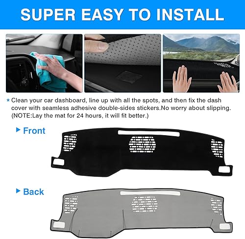 Vista 33 de Autorder Alfombrilla para tablero de instrumentos para Toyota 4Runner 1990-1995, accesorios para camioneta, cubierta de salpicadero, alfombrilla