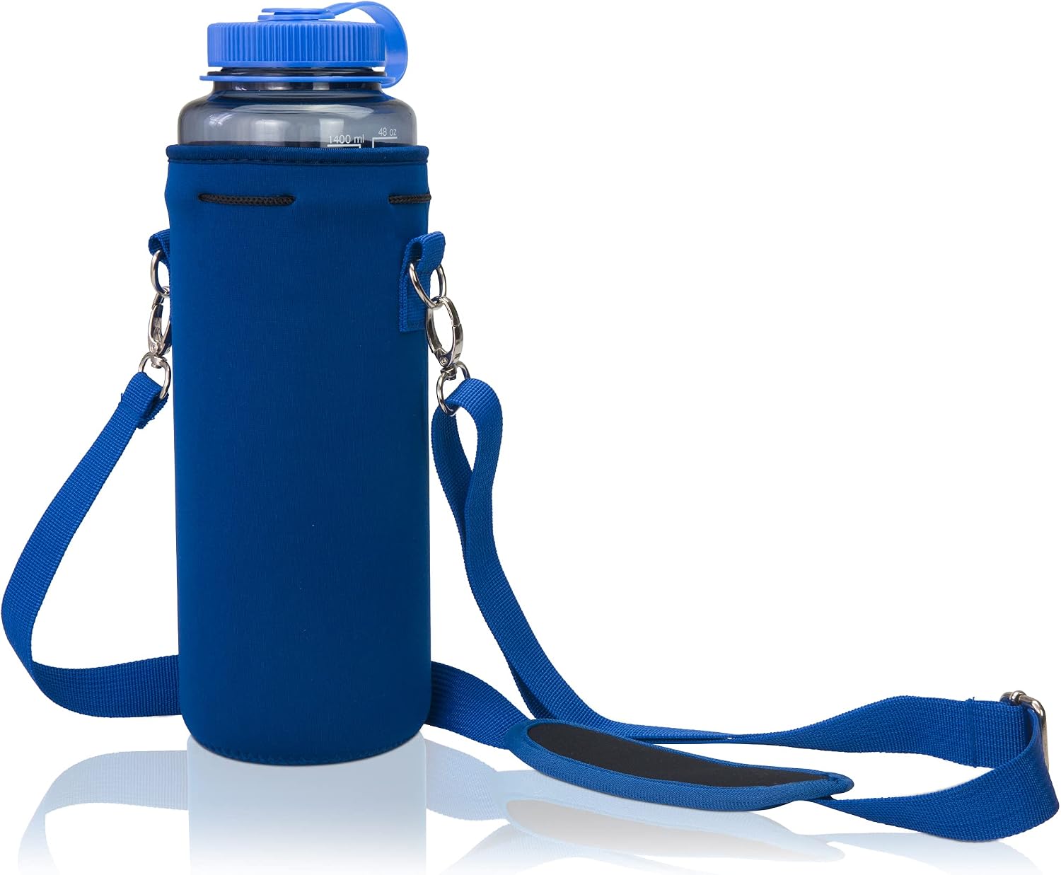 Made Easy Kit Neoprene Water Bottle Carrier Holder with Adjustable Shoulder Strap for Insulating & Carrying Water Container Canteen Flask Available in 5 Sizes