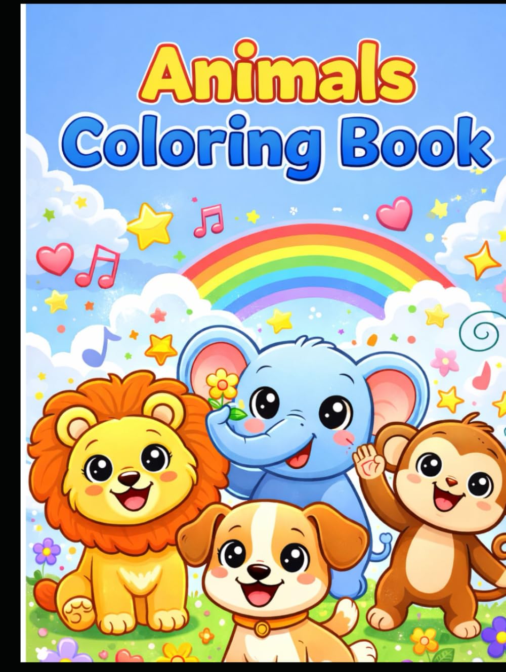 Animals Coloring Book: Cute Animals to Color for Kids Ages 3–7