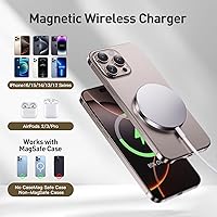 Vista 3 de 2026 Magnetic Wireless Charger Fast Apple Mag-Safe Charger for iPhone17/16 Pro Max/16 Pro/15Pro Max/15 Plus/14/13/12/AirPods 3/2/Pro/Pro 2 Magnet
