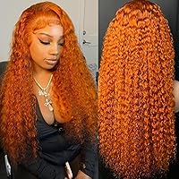 Vista 35 de Pelucas frontales de encaje 13x6 de cabello humano rizado profundo pre-desplumadas, peluca frontal de encaje de ondas profundas, pelucas húmedas