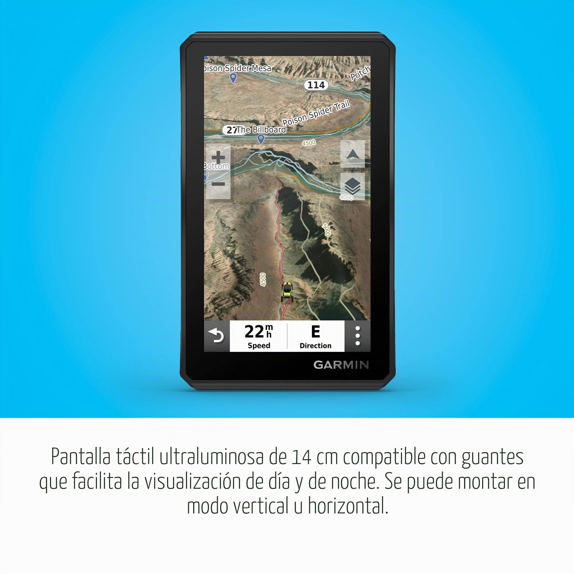 Garmin Tread Powersport Off-Road Navigator, Incluye mapeo topográfico, información privada y pública del Terreno y más, Pantalla de 5.5 Pulgadas